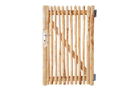 Luxe Kastanjehouten schapenhek poort met slot - 150 cm. hoog