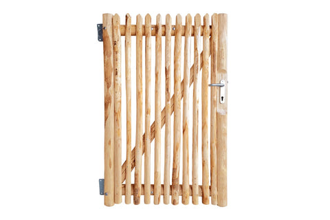 Luxe Kastanjehouten schapenhek poort met slot - 150 cm. hoog