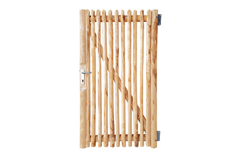 Luxe Kastanjehouten schapenhek poort met slot - 175 cm. hoog