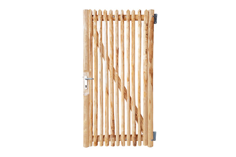 Luxe Kastanjehouten schapenhek poort met slot - 200 cm. hoog