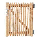 Luxe Kastanjehouten schapenhek poort met slot - 100 cm. hoog