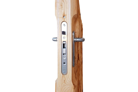 Luxe Kastanjehouten schapenhek poort met slot - 200 cm. hoog