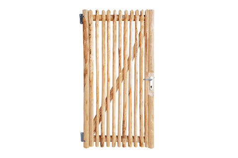 Luxe Kastanjehouten schapenhek poort met slot - 200 cm. hoog