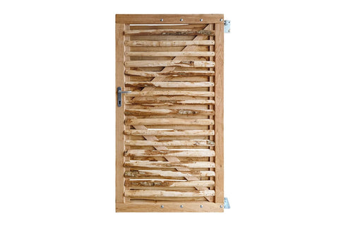 Kastanje Vlechtscherm poort met slot - 180 cm. hoog